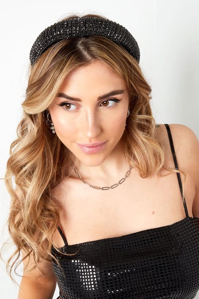 Rhinestone Headband - Holiday essentials Black Glass h5 Picture2